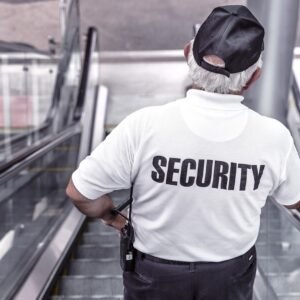 security, man, escalator, police, guard, officer, surveillance, control, monitoring, safety, uniform, back view, security, security, security, security, security, police, safety